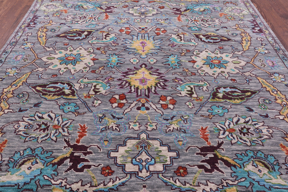Turkish Oushak Handmade Wool Rug 8' 0" X 9' 10" - Q15686