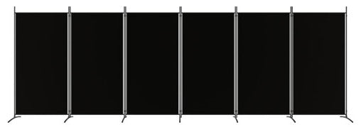 vidaXL Room Divider Folding Privacy Screen 2 Panel Room Divider Black Fabric, Black, 204.7" X 70.9"/ 1 Piece