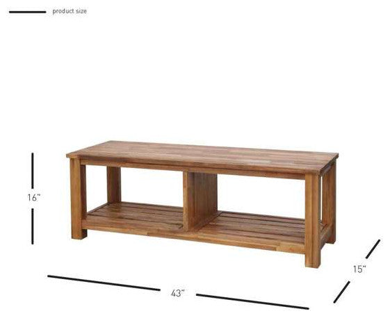 Tiburon KD TV Bench, Amber