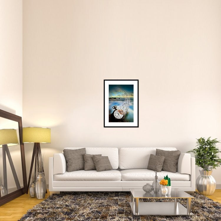 "The Vanishing Time" Framed Digital Print by Sandy Wijaya, 27x38"