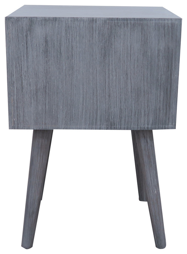 Hartford Two Drawer Side Table, Slate Grey