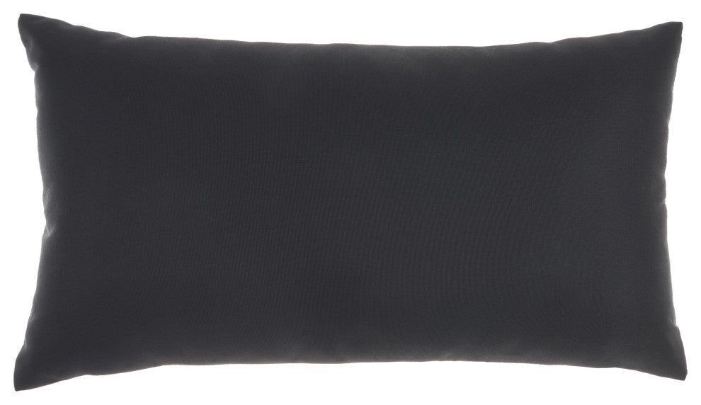 Mina Victory L3392 Throw Pillow, White/Black, 12" x 21"