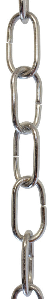 RCH Hardware Brass Standard Link Chandelier Chain, 3', Polished Nickel, U40