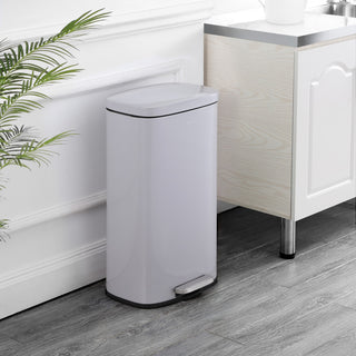 Curtis 8-Gallon Step-Open Trash Can, Gray
