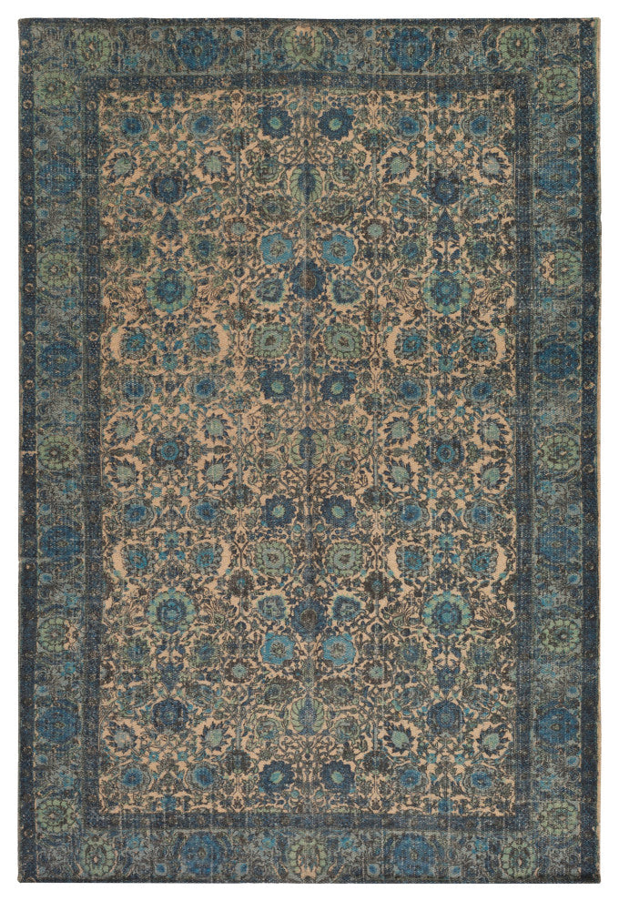 Surya Shadi SDI-1004 8'x10' Rug, Khaki/Charcoal/Navy/Sea Foam/Sky Blue/Mint