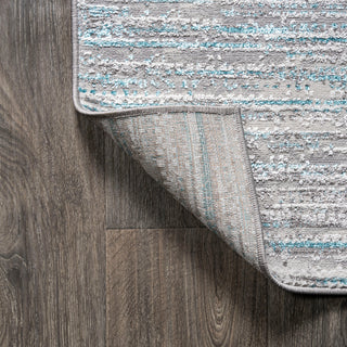 Loom Modern Strie' Area Rug, Gray/Turquoise, 4 X 6