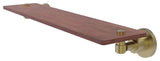 Washington Square 22" Solid Wood Shelf, Satin Brass