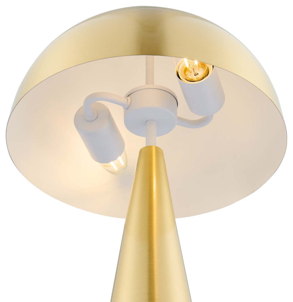 Selena Metal Table Lamp, Satin Brass