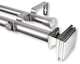 Bedpost Double Curtain Rod, Satin Nickel, 28-48"