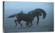 "Horses In The Fog" Stretched Canvas Giclee by Allan Wallberg, 16"x10"