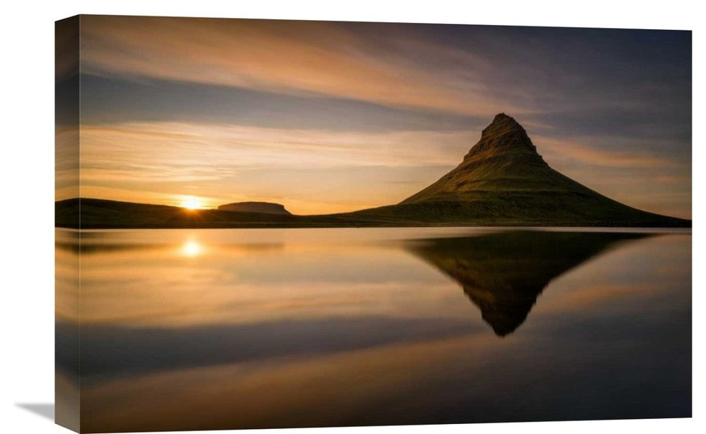 "Kirkjufell" Stretched Canvas Giclee by Wojciech Kruczynski, 22x15"