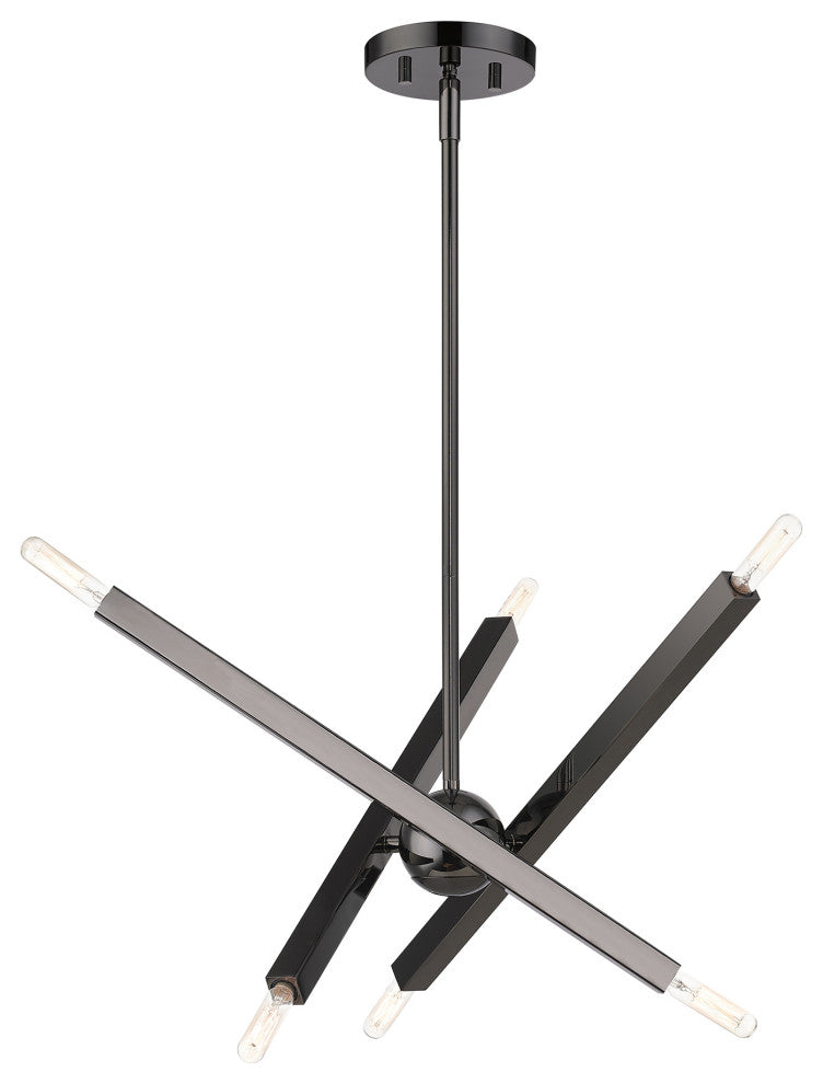 Monaco 6-Light Black Chrome Chandelier
