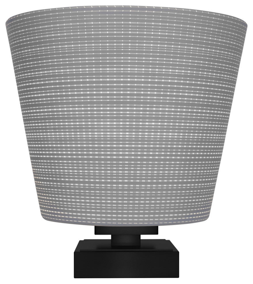 Luna 1-Light Table Lamp, Matte Black/Gray Matrix