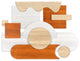 "Cinnamon Dreamscape" Hand Made Wood Abstracts Wall Art, Ap-104b-4030-08