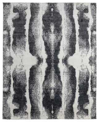 Eshwar R8930 Modern/Industrial/Global Rug, Black/White, 9'x12'
