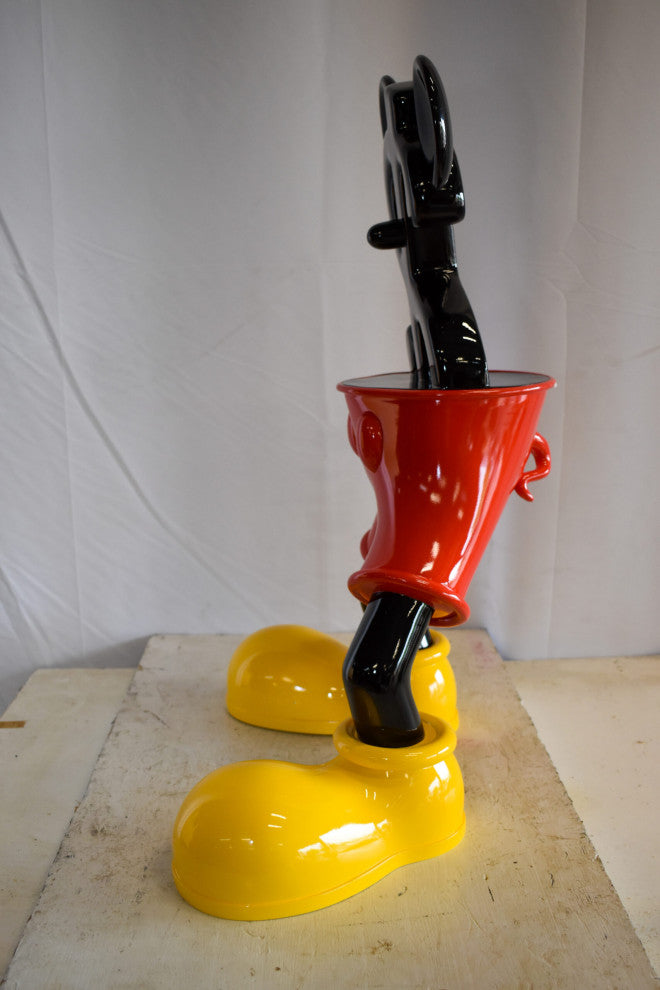Distinctive and Playful Mickey Themed Dollar Sign Resin Statue 22" x 15" x 29"