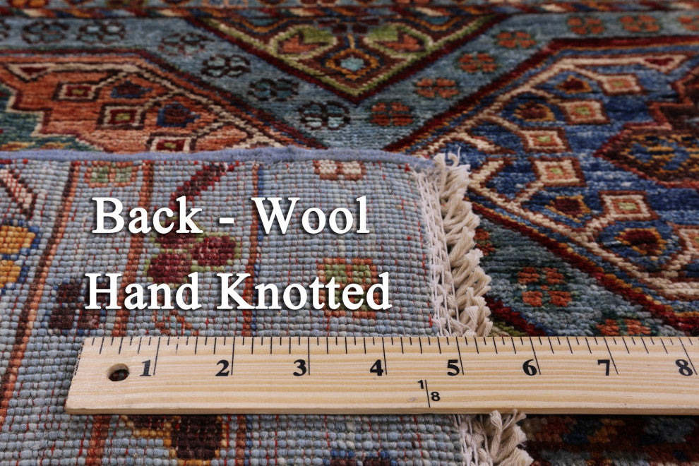 9' 0" X 11' 11" Khorjin Super Kazak Hand Knotted Wool Rug Q7726