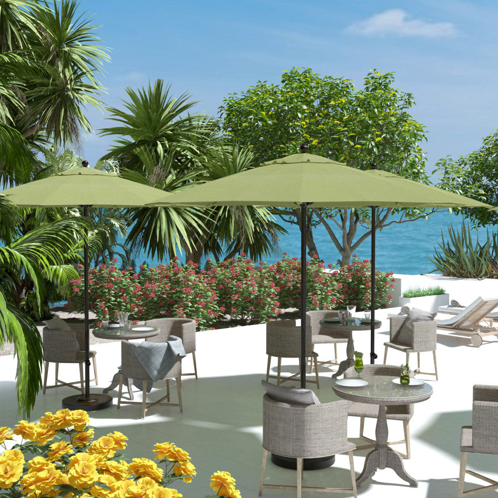 7.5'' Fiberglass Umbrella Bronze, Sunbrella, Granite