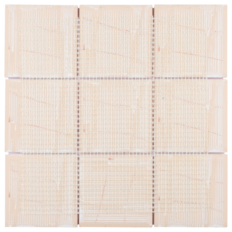 Twist Square Ceramic Wall Tile, White Ice, Sample