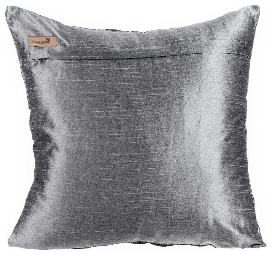 Silver Decorative Pillow Shams 24"x24" Silk, Silver Is Best