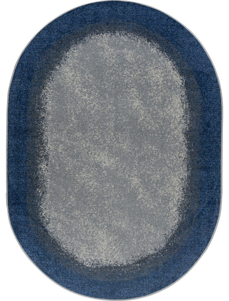 Urban Edges 10'9" X 13'2" Oval Area Rug, Color Marine
