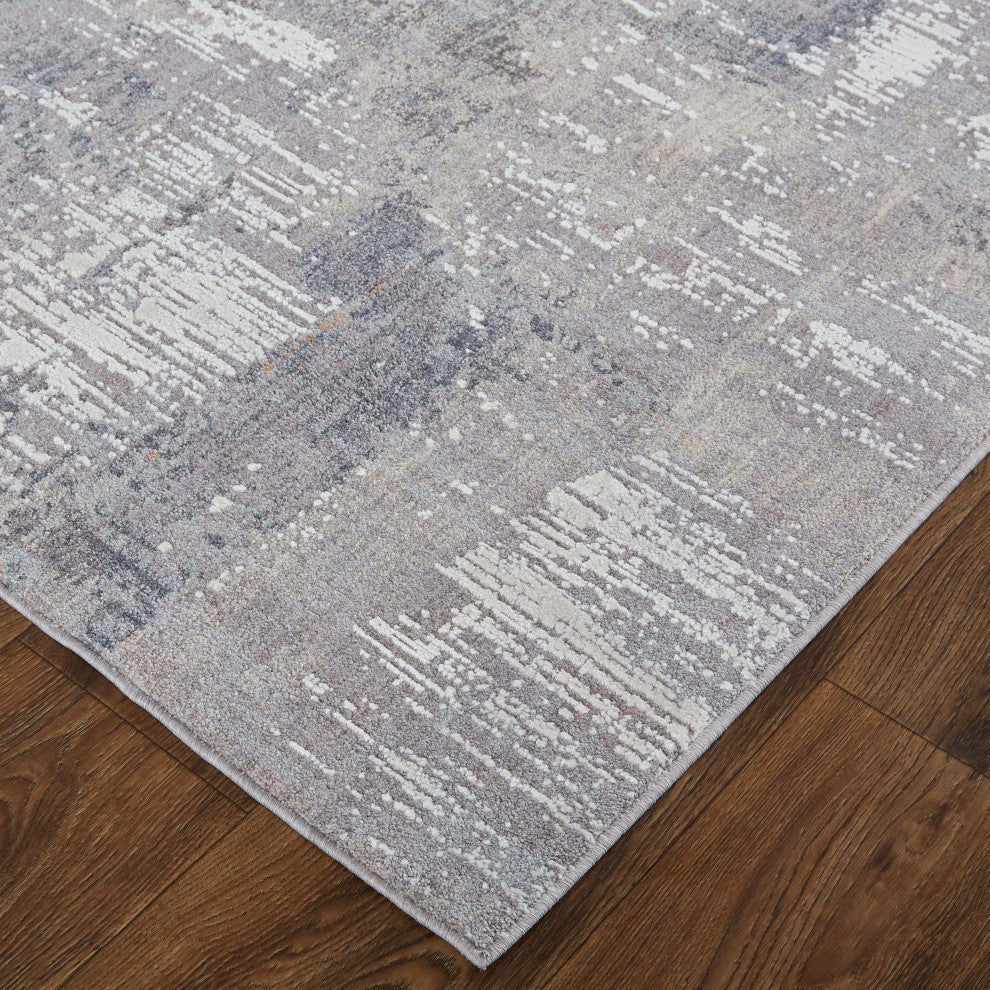 Weave & Wander Inger Rug, Gray/Blue, 1'-8" X 2'-10" Rug