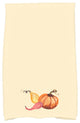 Gourd Pile 18"x30" Light Yellow Floral Print Hand Towel