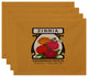 18"x14" Zinnia, Floral Print Placemat, Gold, Set of 4