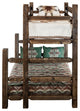 Homestead Collection Twin Over Full Bunk Bed, Stain and Clear Lacquer Finish