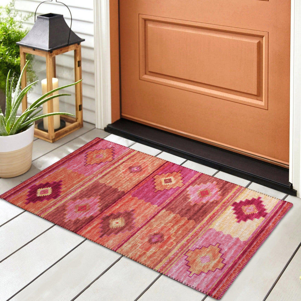 Indoor/Outdoor Phoenix PH1 Rose Machine Washable 1'8" x 2'6" Rug