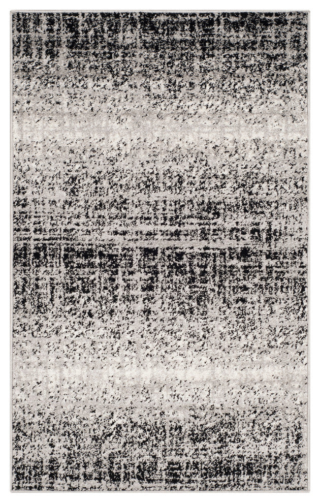 Safavieh Adirondack Collection, ADR116 Rug, Silver/Black, 3'x5'