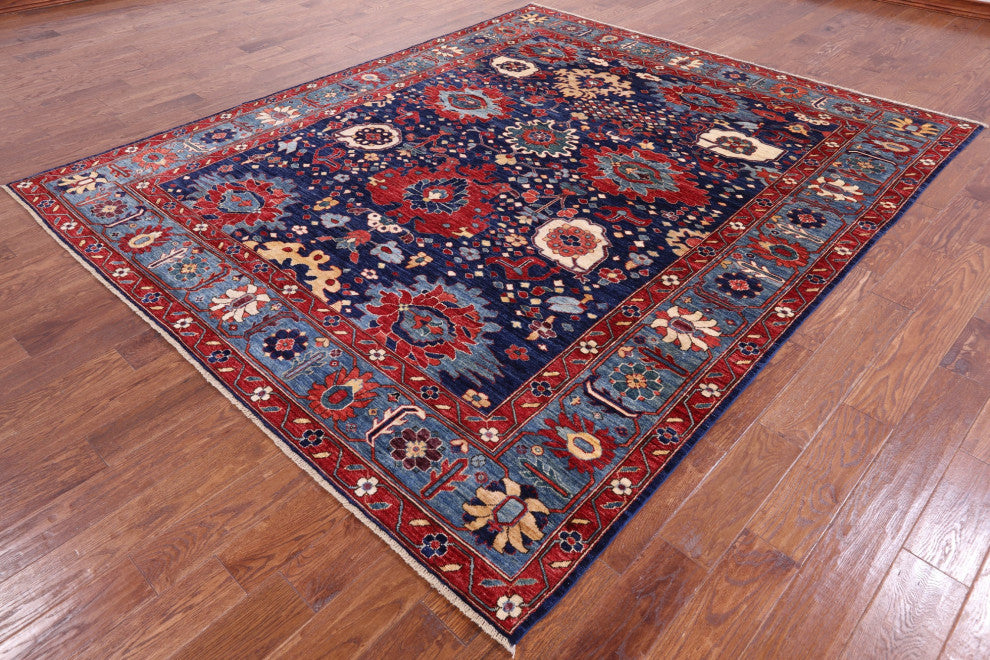 8' 0" X 9' 7" Persian Fine Serapi Handmade Wool Rug - Q7868