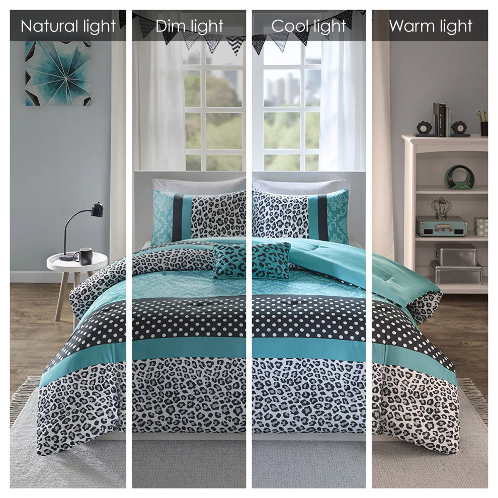 Mi Zone Microfiber Printed Comforter Set, Full/Queen