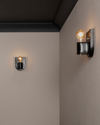 Nouveau Wall Sconce, Carbon, Matte Black, Brushed Nickel