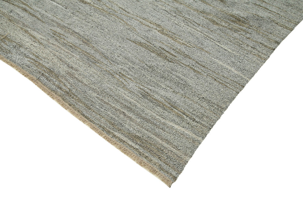 Rug N Carpet - Handmade Turkish 9' 10'' x 13' 4'' Modern Design Wool Kilim Rug