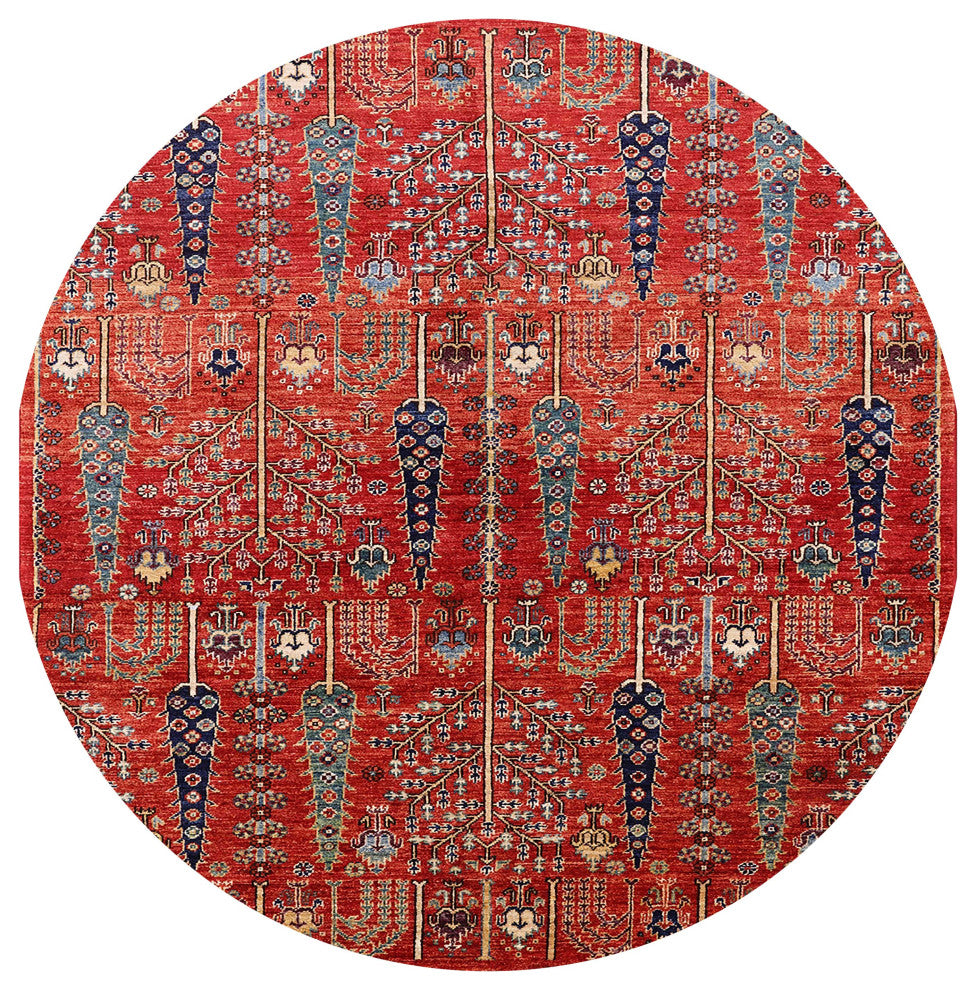 Ahgly Company Indoor Round Mid-Century Modern Area Rugs, 8' Round