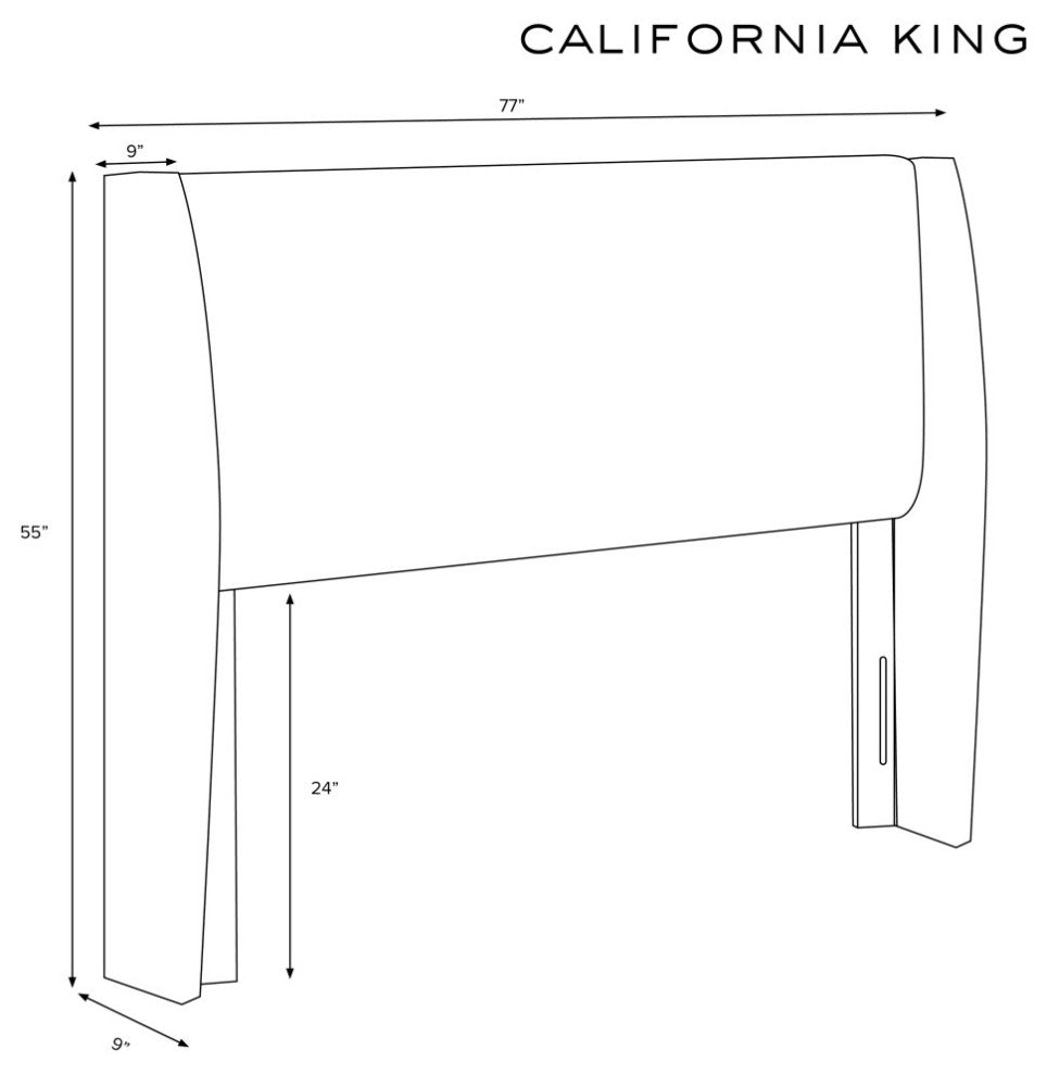 California King Wingback Headboard, Fritz Indigo