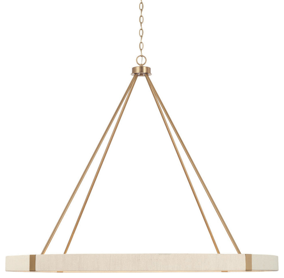 Capital Lighting 449801 Delaney 12 Light 48"W Ring Chandelier - Matte Brass