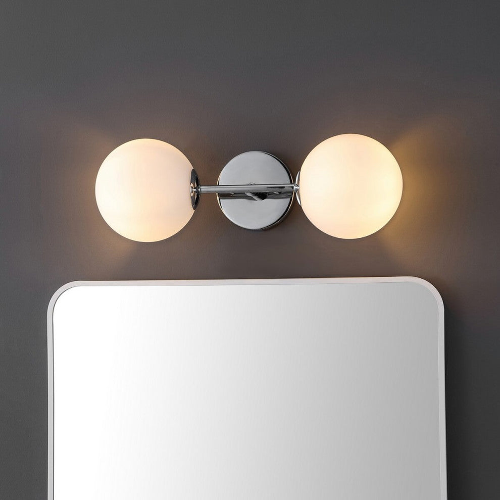 Safavieh Hymn 2 Lt 17.5" Wall Sconce, Chrome
