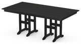 Monterey Bay 37" x 72" Dining Table, Charcoal Black