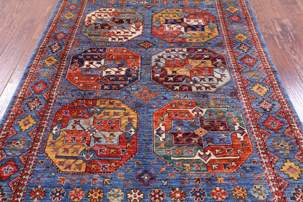 Handmade Bokhara Wool Rug 4' 10" X 7' 1" - Q12657