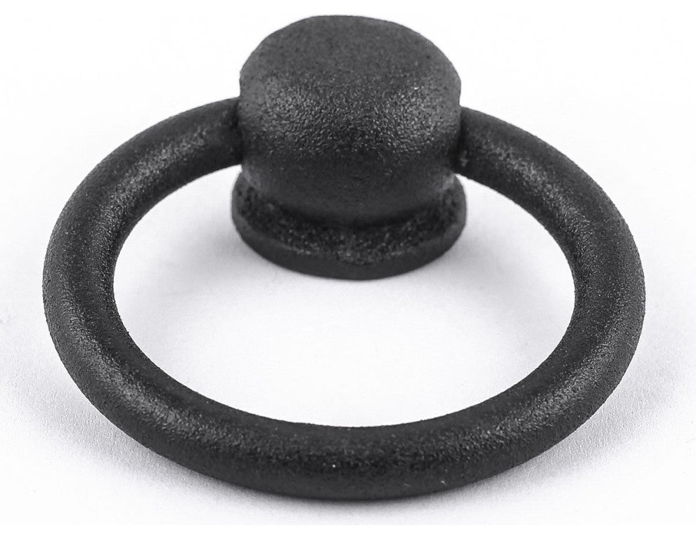 12 Cabinet Ring Pulls Mission Black Wrought Iron |