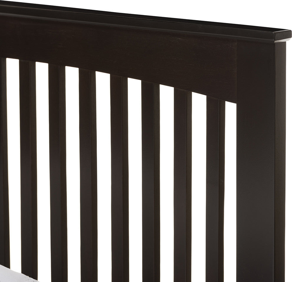 Hevea Twin Size Dark Brown Solid Wood Platform Bed With Guest Trundle Bed
