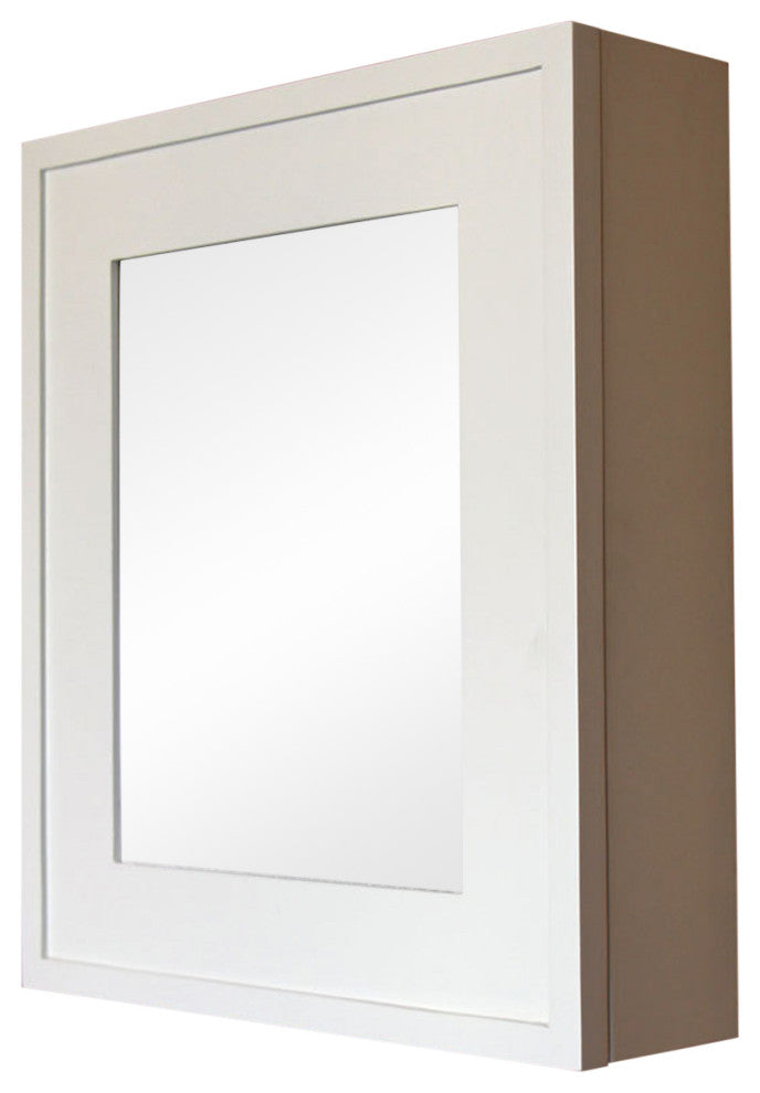 Wall Mount Mirrored Medicine Cabinet, White