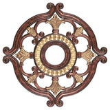 Ceiling Medallion, Verona Bronze With Aged Gold Leaf Accents