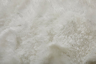 Weave & Wander Armada Plush Shag Rug, White, 4'9"x7'6"