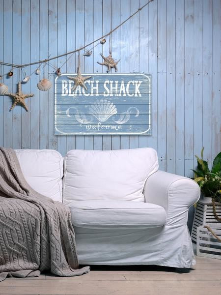 "My Beloved Shack" Painting Print on White Wood, 45"x30"