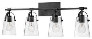 Hinkley Foster Large Four Light Vanity, Black