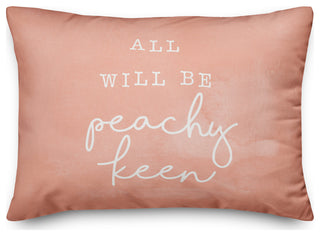 All Will Be Peachy Pillow 14x20 Spun Poly Pillow