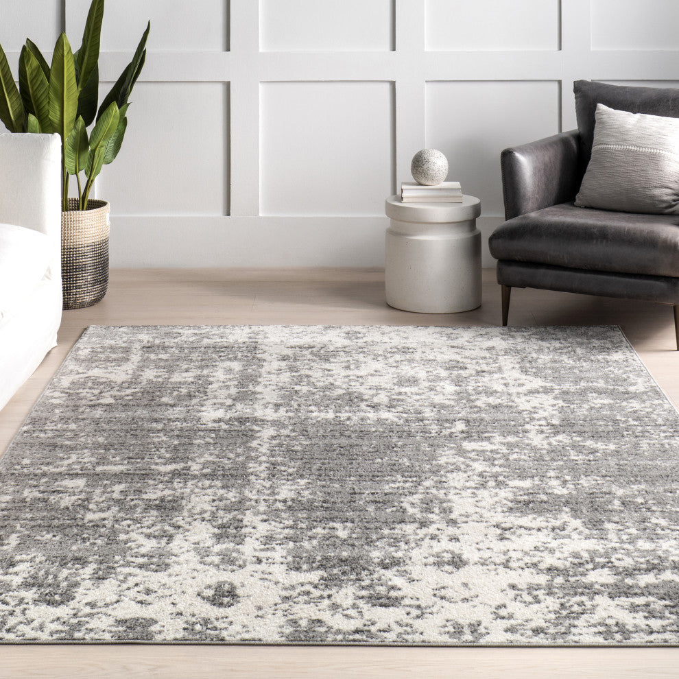 Nuloom Machine Made Transitional Mist Shades Rug, Grey 4'x6'